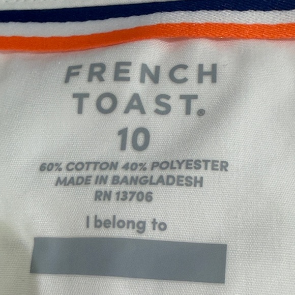 French Toast Kid Girls Long Sleeve Fitted Regular Fit Button-Down Shirt size 10 - Picture 3 of 4